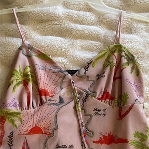 Urban Outfitters Pink Map Print Dress